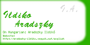 ildiko aradszky business card